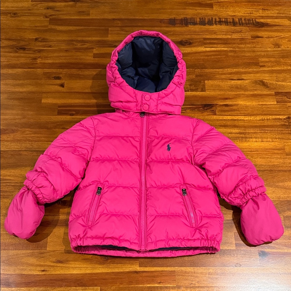 Ralph Lauren Pink Water-Repellent Down Puffer Jacket